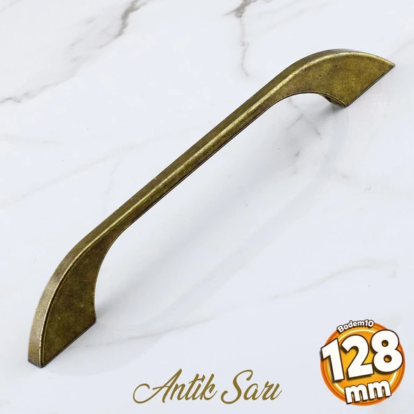Ezgi 160 mm - 16 cm Eskitme Antik Sarı Metal Mobilya Mutfak Dolabı Dolap Kulpu Kulbu Kulpları