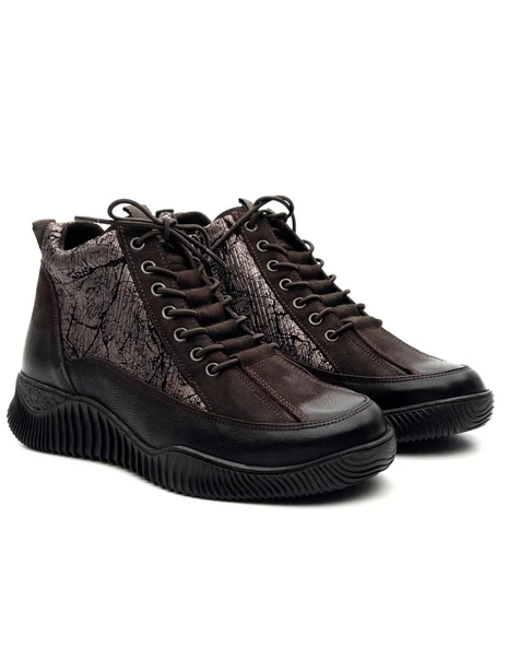 Venüs 1953837K Kadın Hakiki Deri Lastik Bağ Fermuaelı Comfort Günlük Bot - 2