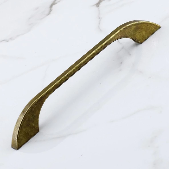 Ezgi 160 mm - 16 cm Eskitme Antik Sarı Metal Mobilya Mutfak Dolabı Dolap Kulpu Kulbu Kulpları - 7