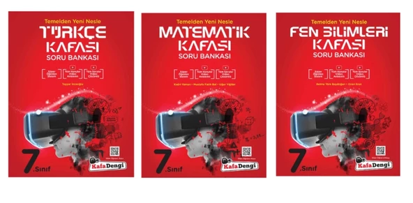 KAFA DENGİ YAYINLARI 7. Sınıf Türkçe + Matematik + Fen Bilimleri Kafası Soru Bankası