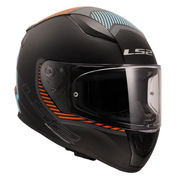 LS2 RAPID 2 EXTRA MAT GRİ-NEON TURUNCU KASK L - 4