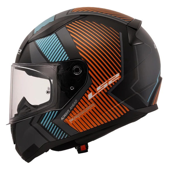 LS2 RAPID 2 EXTRA MAT GRİ-NEON TURUNCU KASK 2XL - 5