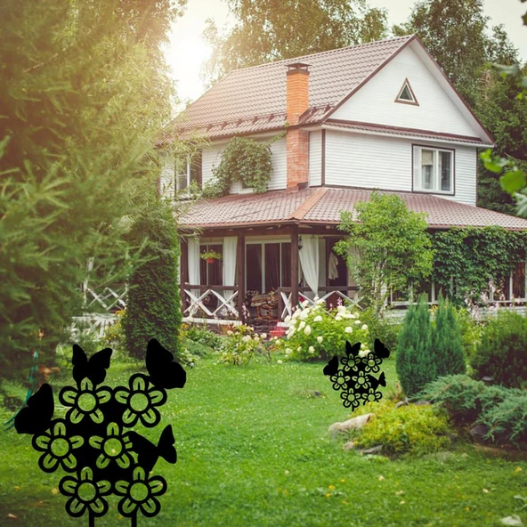 Metal Bahçe Süsleri Çiçek Bahçe Dekoru - 2