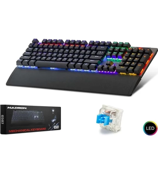 Hadron G507 GAMİNG KLAVYE Mekanik Rgb Ledli Blue Switch Oyun Klavyesi - 2