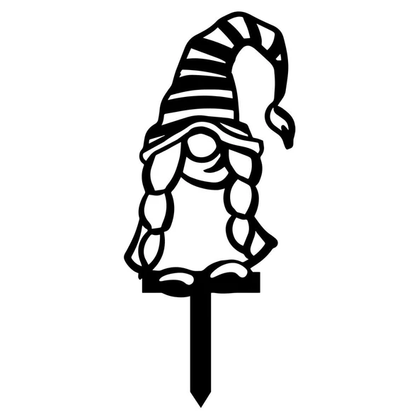 Bahçe Cücesi İmalatı Şapkalı Metal Bahçe Süsü - 3