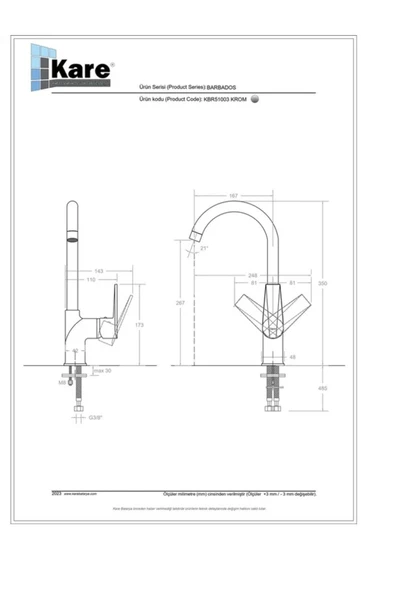 KARE BATARYA  Barbados Mix Uzun Borulu Eviye Bataryası - Resim 2