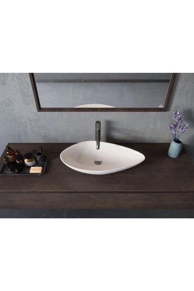 Turkuaz  Olive Tezgahüstü Lavabo 74x38 cm