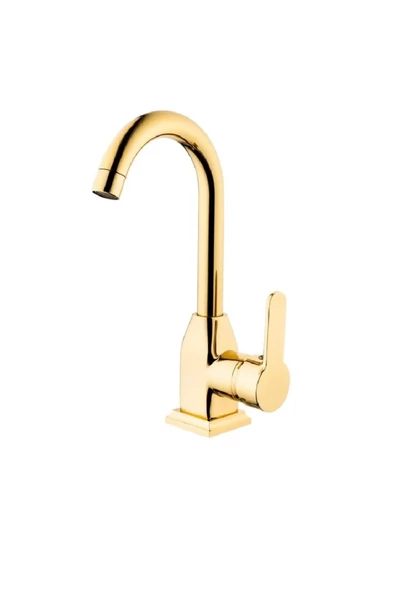 KARE BATARYA  Stil Mix Gold Lavabo Bataryası (Kısa Borulu)