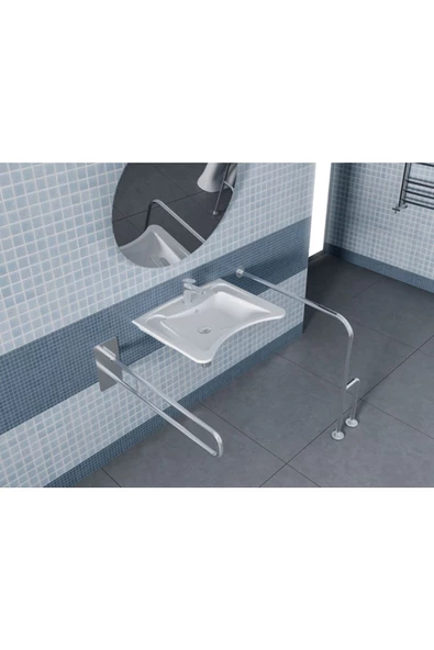 Turkuaz  Bedensel Engelli Lavabo 60x49,5