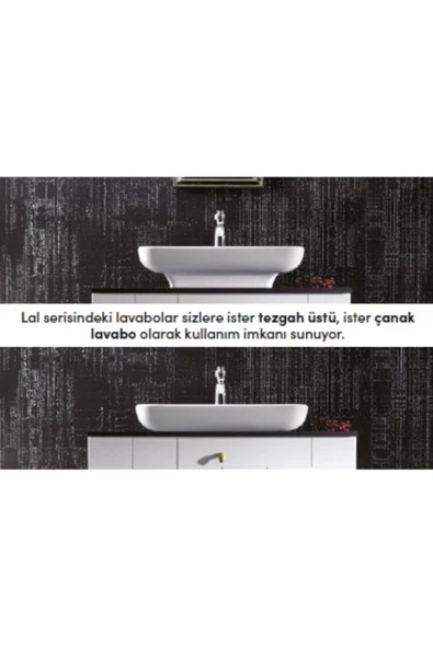 Turkuaz  Lal Tezgahüstü Lavabo 80x42 cm