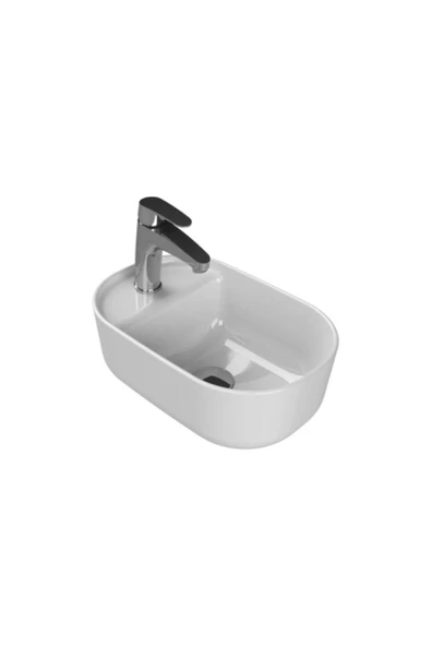 Turkuaz  Aqua Tezgahüstü Lavabo 42x28 cm - Resim 2