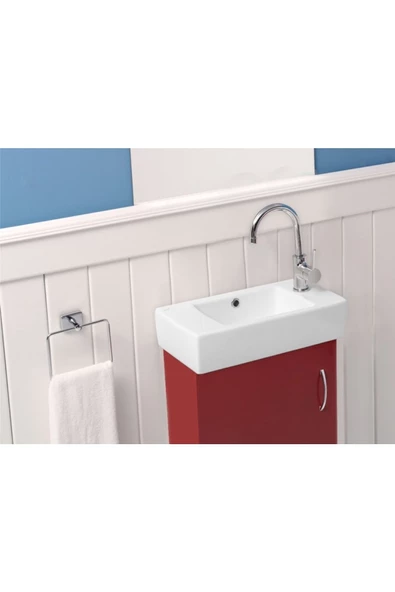 Turkuaz  City Lavabo 25x50 cm (Sağdan Batarya Delikli)