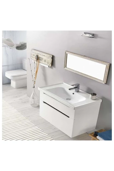 Turkuaz  Frame Etajerli Lavabo100x45 cm - Resim 2