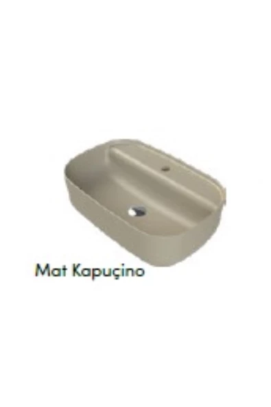 Turkuaz  Aqua Tezgahüstü Lavabo 75x40 cm (Duvara Sıfır Lavabo) - Resim 2