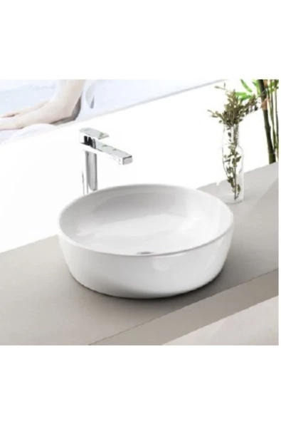 Turkuaz  One Tezgahüstü Lavabo Ø46 cm - Resim 2