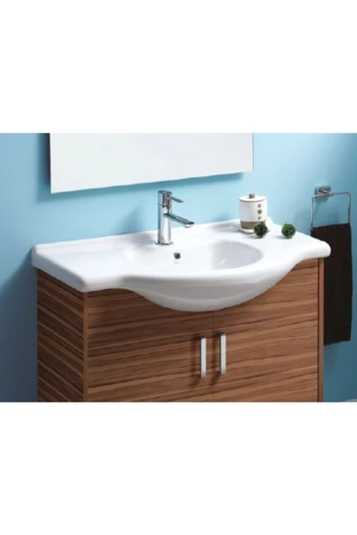 Turkuaz  Nil Etajerli Lavabo 65x50 cm - Resim 2