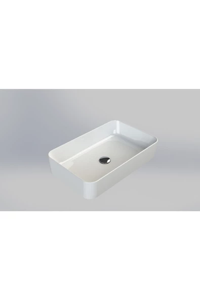 Turkuaz  Hera Tezgahüstü Lavabo 60x38 cm (Bataryasız Lavabo) - Resim 2