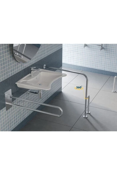 Turkuaz  Bedensel Engelli Lavabo 60x49,5 - Resim 2