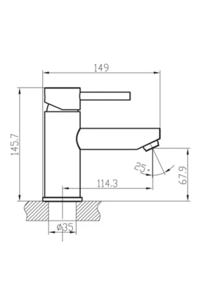Turkuaz  Buket Lavabo Bataryası - Resim 3