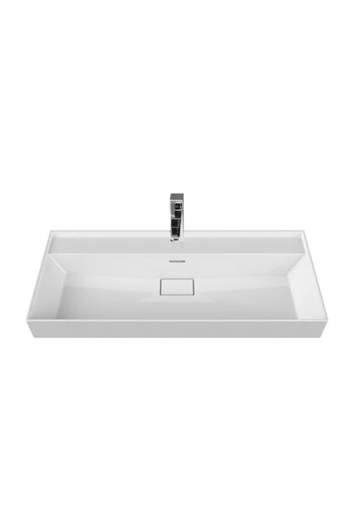 Turkuaz  Sharp Etajerli Lavabo 100x48 Cm - 3