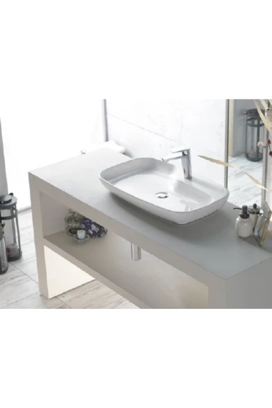 Turkuaz  Nova Tezgahüstü Lavabo 70x43 cm