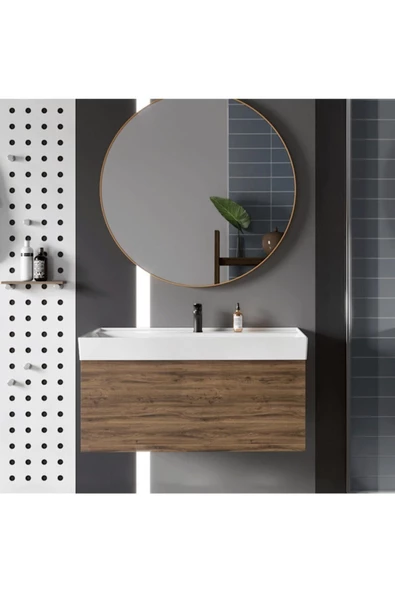 Turkuaz  Sharp Etajerli Lavabo 100x48 Cm - 2