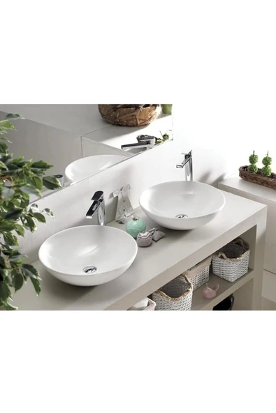 Turkuaz  Zero Tezgahüstü Lavabo Ø46 cm