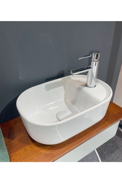Turkuaz  Aqua Tezgahüstü Lavabo 42x28 cm