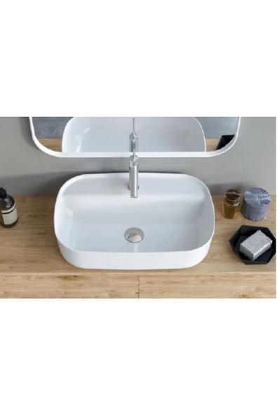 Turkuaz  Aqua Tezgahüstü Lavabo 60x40 cm - 1