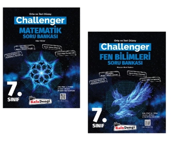 KAFA DENGİ YAYINLARI 7. Sınıf Matematik + Fen Bilimleri Challenger Soru Bankası