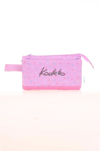 Kaukko Hat Accordion Kalem Çantası Lilac Hearts K2675