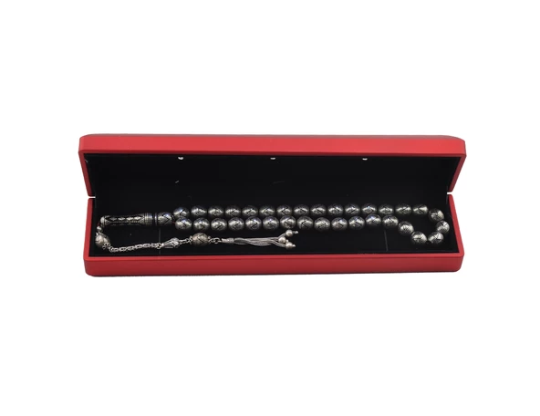 Ahşap İçi Işıklı Kırmızı Tesbih Kutusu - 2