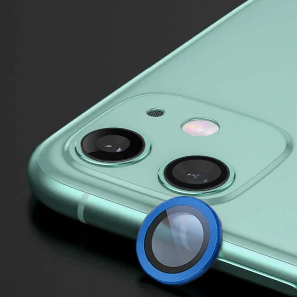 Apple Iphone 12 Uyumlu Kamera Koruyucu Lens MAVİ