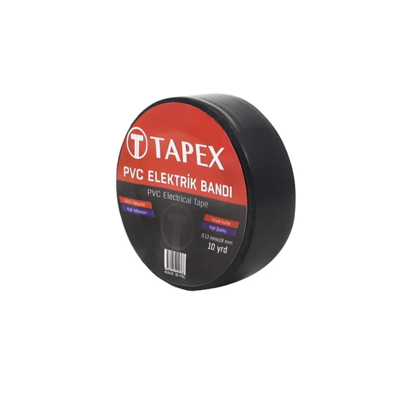 TAPEX ELEKTRİK BANTI SİYAH 10 ADET