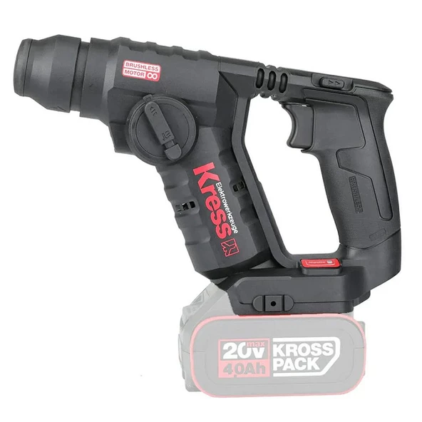 Kress KUC50.91 20Volt Kömürsüz 1.7J Profesyonel SDS-Plus Pnömatik Matkap + 10mm Mandren (Akü Dahil Değildir) - Resim 2