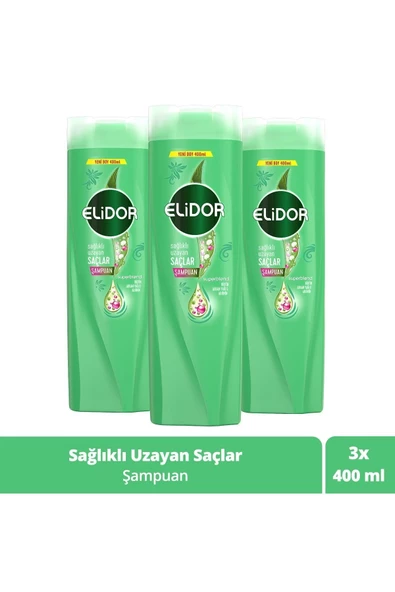 Superblend Saç Bakım Şampuanı Sağlıklı Uzayan Saçlar Biotin Argan Yağı Arjinin 400 ml X3