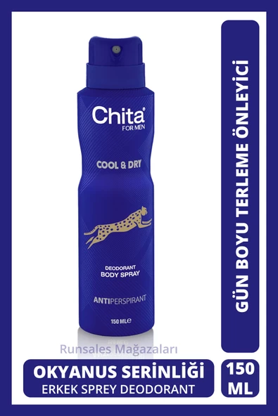 Chita Erkek Deodorant Cool & Dry Ter Kokusu Önleyici 150 Ml