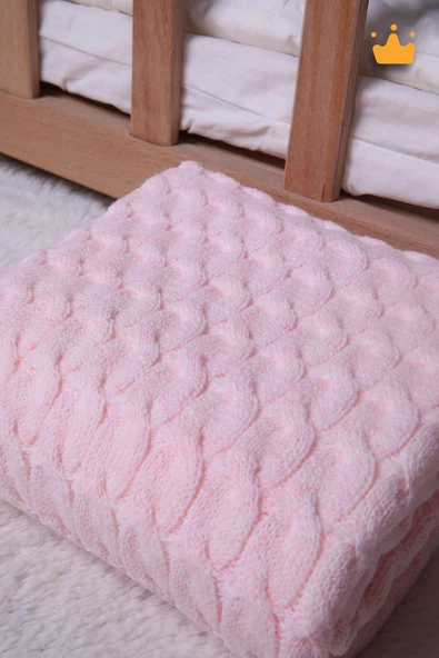 Babyhola 90x100cm Triko Kız Erkek Bebek Battaniye Tv Diz Battaniyesi 12642 - 5