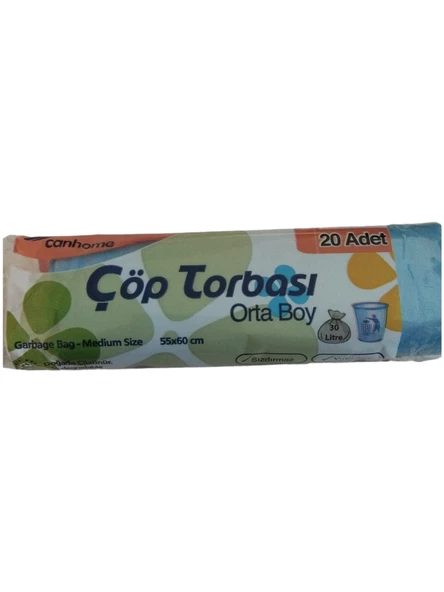 Canhome Orta Boy Çöp Torbası 30 Litre-55 X 60 cm - 3