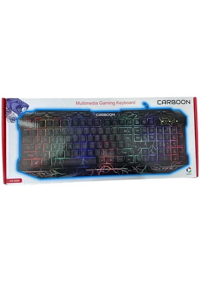 ESİKAR Carboon Ck-8000 Gaming Klavye Mekanik Hisli Rgb Işıklı Mekanik Hisli Klavye RGB Renkli