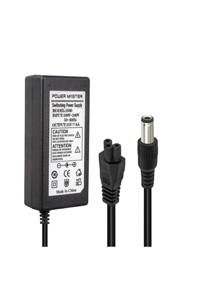 POWERMASTER PM-31062 15 VOLT - 6 AMPER 6.3x3.0 UÇLU TOSHIBA NOTEBOOK ADAPTÖR