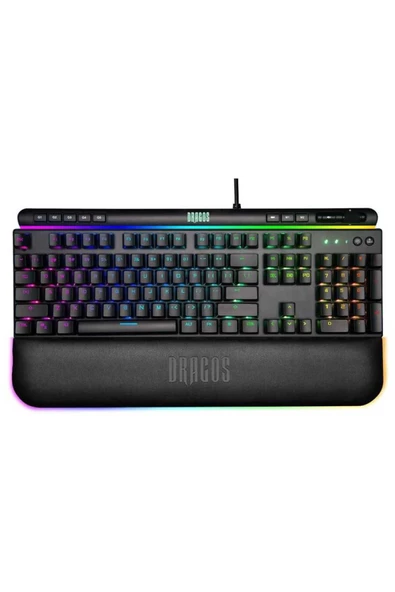 DRAGOS Infinity Pro INF500P USB Kablolu Full Rgb Makro Red Swictch Mekanik Gaming Klavye