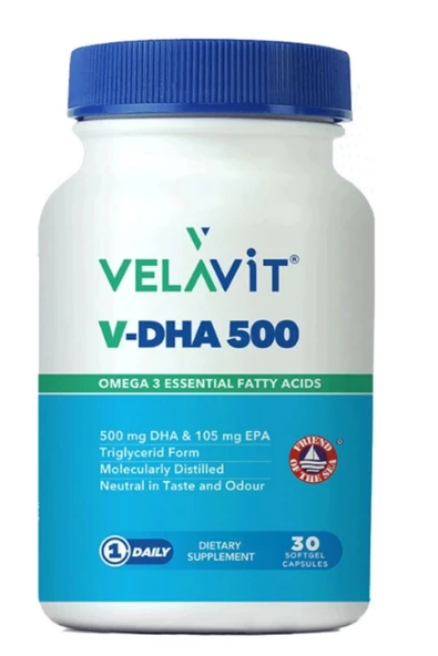 Velavit V-DHA 500 30 Yumuşak Jel Kapsül