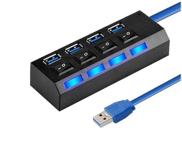 HADRON HDX7023 USB Hub, 4 Port USB 3.0 Çoklayıcı, Anahtarlı USB Çoklayıcı - 2