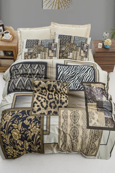 Alina Pamuk Saten Çift Kişilik Nevresim Takımı ürün görseli