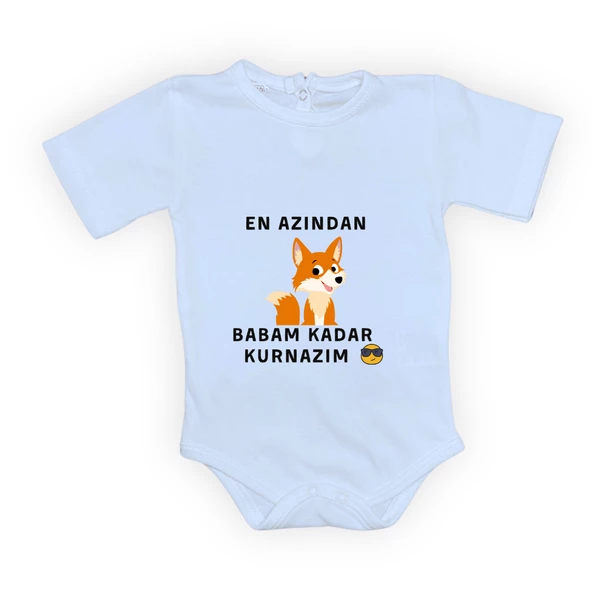 En Azından Babam Kadar Kurnazım Bebek Body Zıbın Çıtçıtlı Badi MNK0628 - 14
