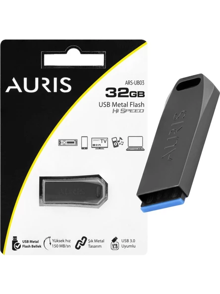 Auris 32 GB USB Metal Yüksek Hızlı Flash Bellek