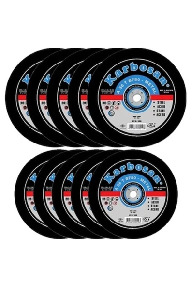 KARBOSAN 115 X 3 X 22.23 Metal Kesme Taşı Düz 10'lu