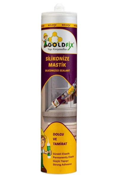 GOLDFİX Silikonize Mastik 450 gr Antrasit