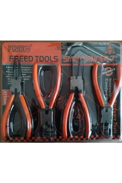 FREED TOOLS Freed 7" 175 Mm 4 Parça Seğman Pense Takımı